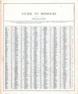 Missouri - Guide 1, United States 1885 Atlas of Central and Midwestern States